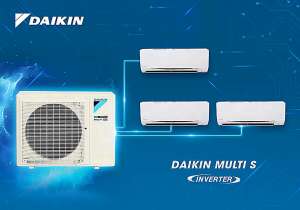 (Combo khuyến mãi) Hệ thống máy lạnh Daikin Multi S inverter 3.0Hp - MKC70SVMV-CTKC25RVMV+CTKC25RVMV+CTKC25RVMV 